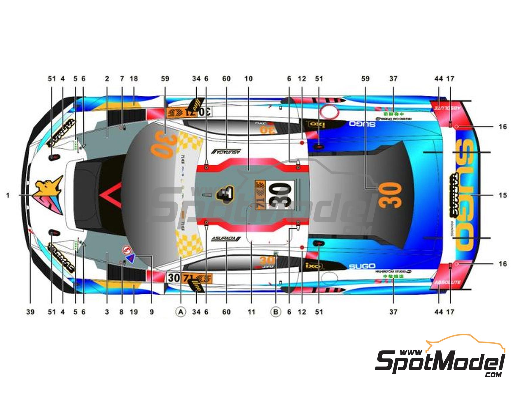 SK Decals SK-24218: Marking / livery 1/24 scale - Audi R8 LMS Evo